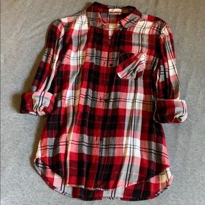 Garage Flannel Button Down Top XS
